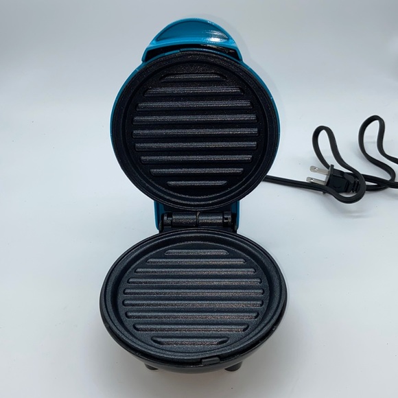 Dash Mini Maker Grill Turquoise with Recipe Booklet Personal Size - Picture 3 of 11